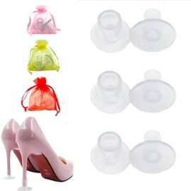 Lovgrin Tacones Altos Protectores de Tacón, 6 Pares de Protectores de Talón en 3 Tamaños, Tapa del Talón, Tapa Reparadora de Talones(S, M, L)