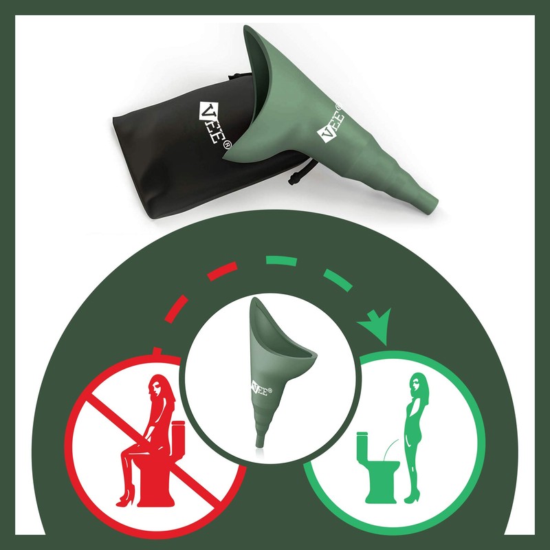 VEE® Female Urinal |Travel Urination Device & Pee Funnel for