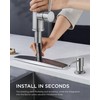 FORIOUS Kitchen Faucet with Soap Dispenser, Brushed Nickel, Single Handle