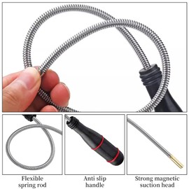 Magnetic Pickup Tool,Extendable Magnetic,Telescopic Magnet Stick Grabber Wand,Garage and Mechanic Equipment Tools,Strong Grip,Non-Slip Handle for Hard-to-Reach Areas (1)