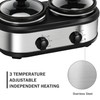 Dual Slow Cooker, Buffet Servers and Warmers with 2 X