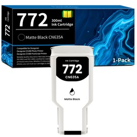 772 Matte Black Ink 300ml 1-Pack CN635A Replacement for HP 772 CN635A Ink for DesignJet Z5200 Z5400 Printer Ink