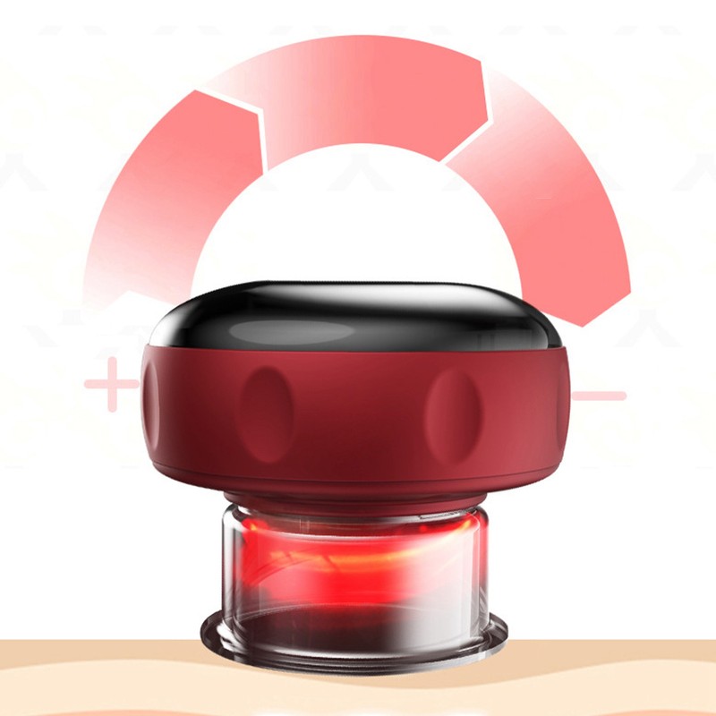 Electric Vacuum Cupping Massager Hot Compress 6 Gears Suction Flameless