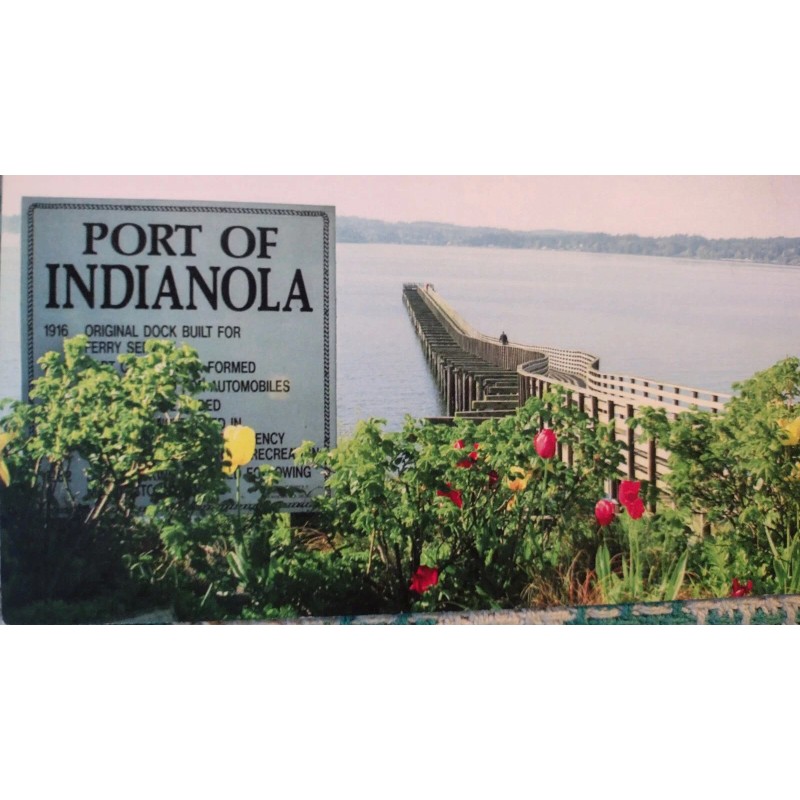 MARY SAURDIFF POST CARD INDIANOLA DOCK INDIANOLA WA