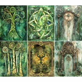 Irish Rice Paper 21 x 26.5 cm (6 Sheets) Decoupage Paper, 6 Designs for Collage, Mixed Media, Card Making and Crafts, Decoupage by CRAFT KREATIVELY