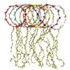 FEPITO 9 x flower crown, multicoloured flower wreath, flower garland,
