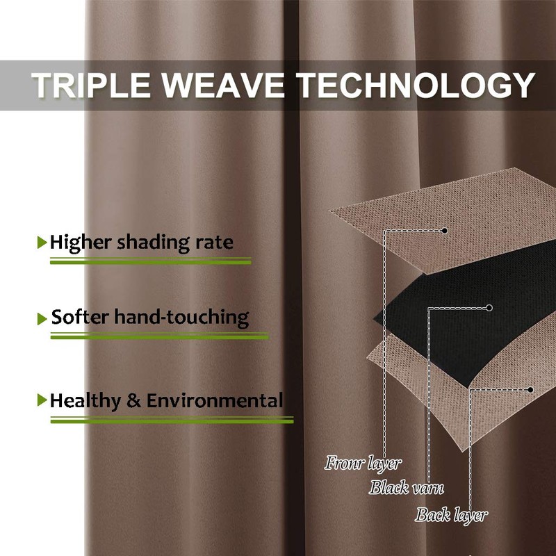 NICETOWN Blackout Pole Pocket Kitchen Tier Curtains- Tailored Scalloped Valances/Swags