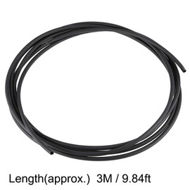 sourcing map Heat Shrink Tubing, 1/4"(6mm) Dia 3:1 rate Shrinkable Tube Cable Sleeve 10ft - Black