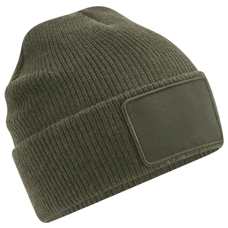 Beechfield - Removable Patch Thinsulate™ Cuffed Beanie - Soft-Touch Acrylic