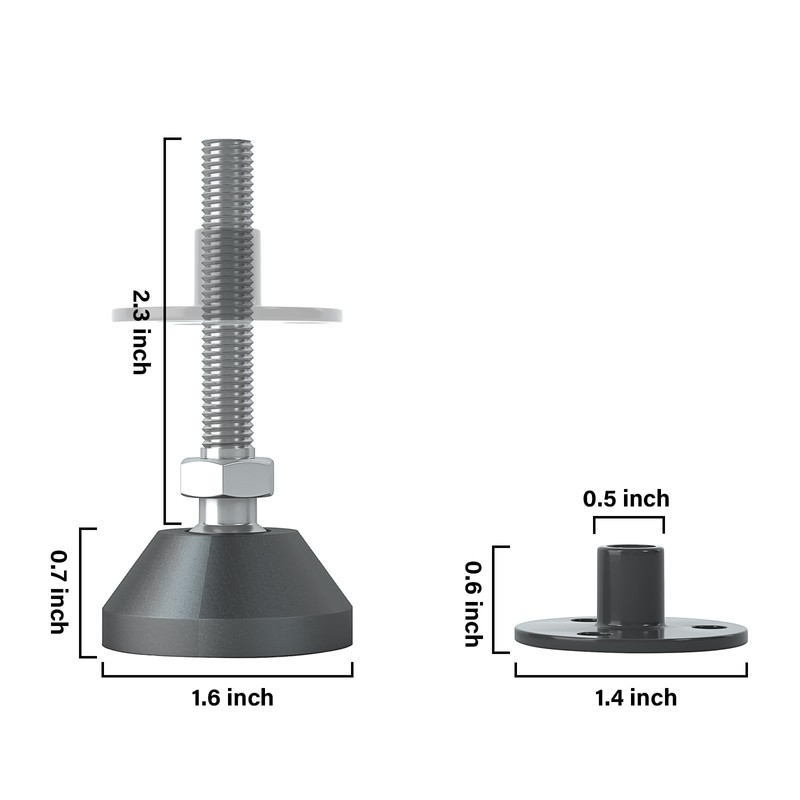 Aglaiprty Heavy Duty Furniture Levelers - Dual Thread Design with
