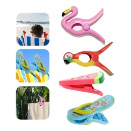 Set 4 Toallas Playa Grandes Y Clips Para Silla Playa