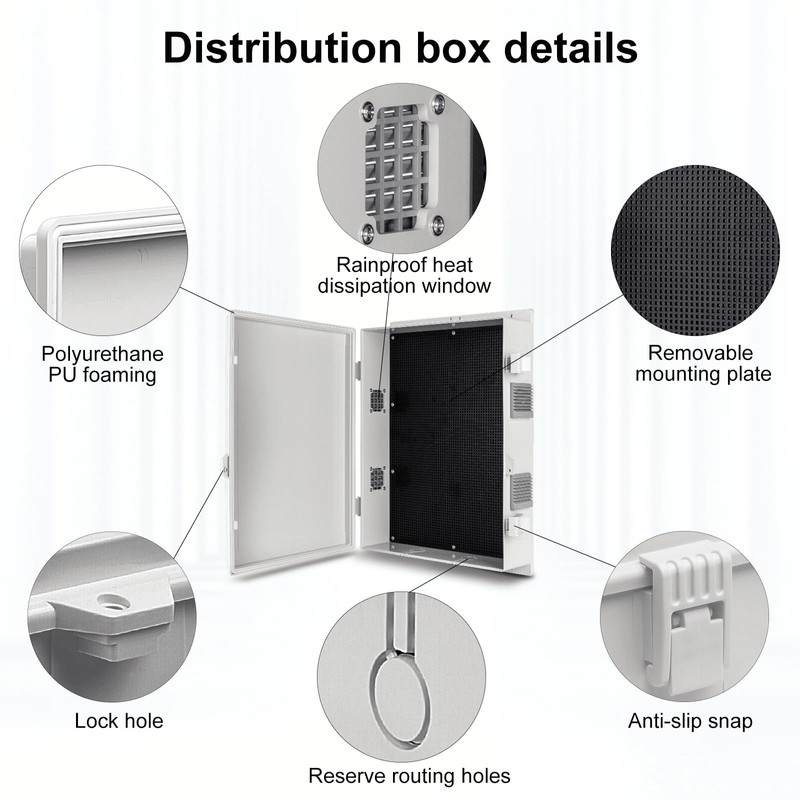 Namunanee Outdoor Electrical Junction Box, ABS Water Resistant Enclosure with