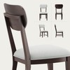 COLAMY Solid Wood Dining Chairs Set of 2, Mid Century