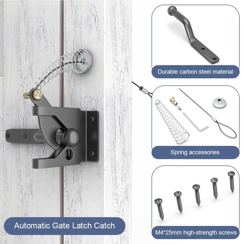 ADERTOS Self Locking Gate Gravity Latch Carbon Steel Auto Gate