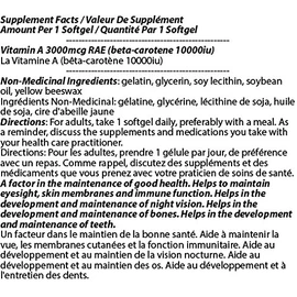 Beta-Carotene 10000iu 250s [5 bottles] by Total Natural, Vision Care, Eyes Health, Improve Vision, Antioxidant