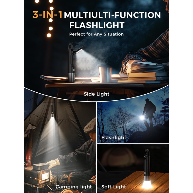 Smiling Shark LED Flashlight, G2 2 Pack Small Flashlights Powerful