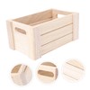 OHPHCALL Medium Creative Wooden Desktop Storage Basket Storage Cube for