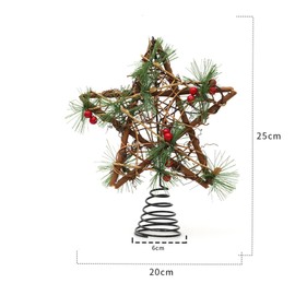 HERZONE Christmas Tree Topper in Star Shape, Star for Christmas Tree Topper, Christmas Tree Decoration, Plastic Christmas Tree Decoration (A)