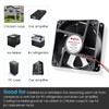 Wathai 2Pin 120mm x 38mm Brushless Cooling Case Fan 12V