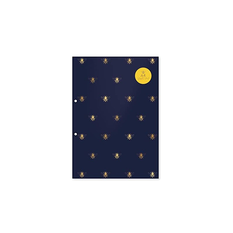 A4 Refill Pad Notepad Notebook Busy Life Bee Design Navy