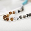 Winssigma Natural Gemstone Beaded Necklace, Hand Knotted Stone Choker Necklace