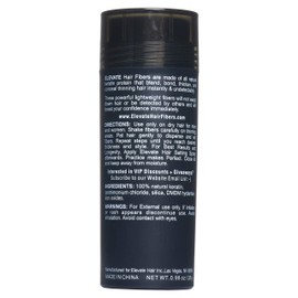 ELEVATE Hair Fibers for Thinning Hair (BLACK) 100% Natural & Undetectable Keratin Hair Fibers to Instantly Thicken Thinning & Balding Hair in 30 sec for Men & Women - Natural Hair Loss Concealer 28g