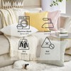 Topfinel Set of 2 Striped Corduroy Square Throw Pillow Case