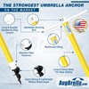 AugBrella Commercial Beach Sand Anchor - Holder for Umbrella (Yellow)