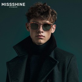 Missshine Polarized Sunglasses for Women Men,Trendy Designer Style Glasses Circle Frame Shades Vintage UV Protection Lens