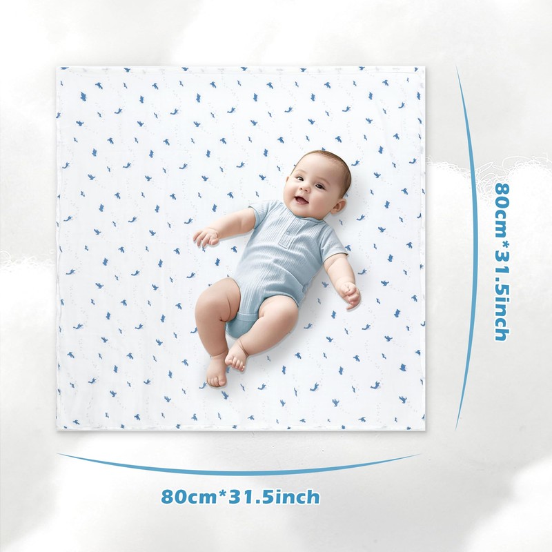 Baby Muslin Swaddle Blankets Cotton Receiving Blanket Newborn Squares Breathable