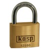 Kasp K12550A1 Premium Brass Padlock Keyed Alike 50 Mm, Gold/Silver