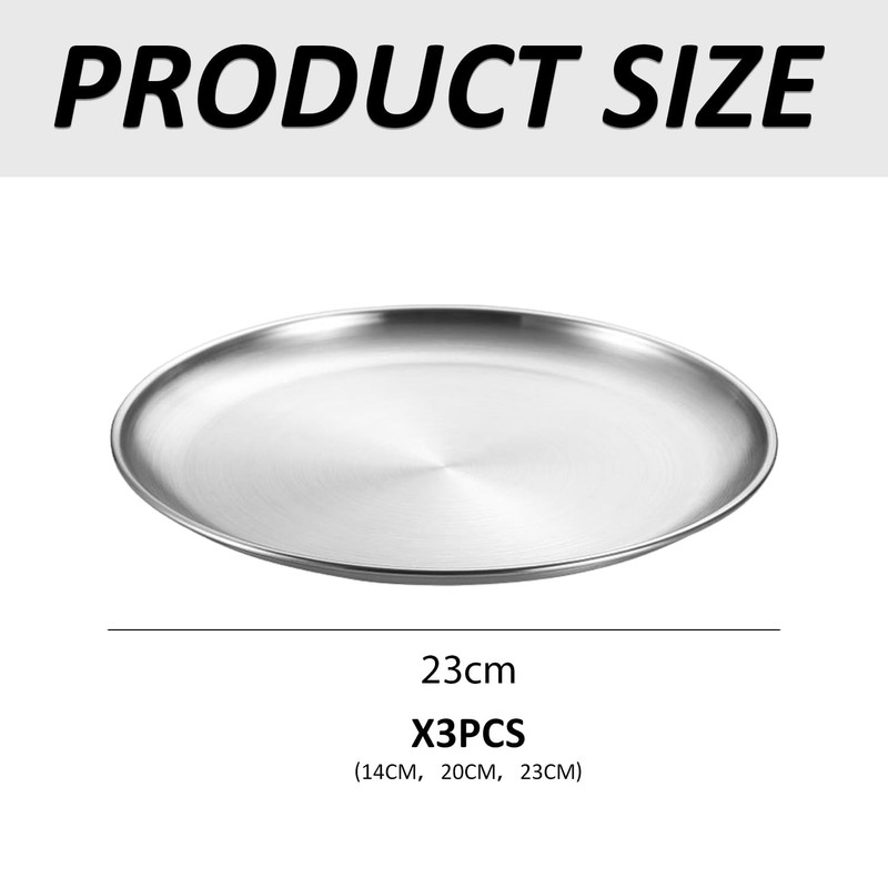 Stainless Steel Dinner Plates - Camping & Outdoor Tableware -
