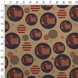 GRAPHICS & MORE Patriotic Red White And Blue American Bald Eagle Over USA Flag Premium Kraft Gift Wrap Wrapping Paper Roll