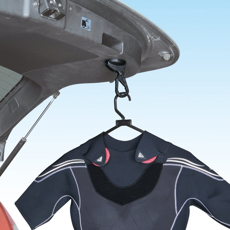 セイワ 吸盤フックM BK/吸盤取付 W753