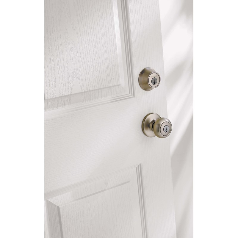 Kwikset 94002-862 Cove Keyed Entry Knob Featuring Smartkey Security In