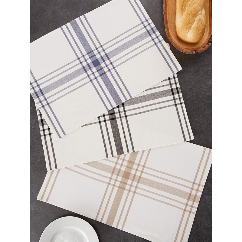 DII Home Sweet Farmhouse Kitchen Textiles, Placemats, 13x19, Black 6