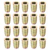 sourcing map 60Pcs Threaded Inserts, M8-1.25x20 Zinc Alloy Hex-Flanged Nut