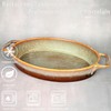 jinsongdafa Oval Casserole Dish, 12" x 8" Ceramic Au gratin