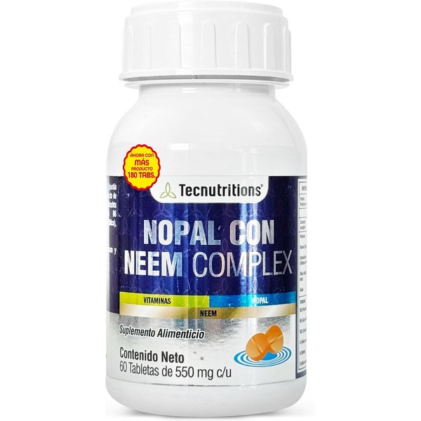 Nopal con Neem Complex – Suplemento alimenticio con Nopal, Neem,