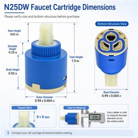 N25DW 25mm Faucet Cartridge Replacement,Compatible with 974-074
