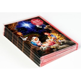 Set of 12 Nativity Scene Advent Calendar Greeting Cards - Advent Cards with Envelopes by Vermont Christmas Company - The Perfect Early Christmas Card