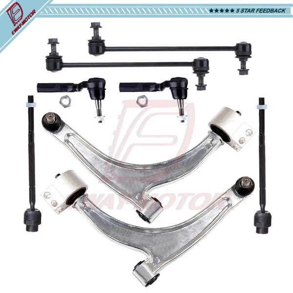 Ewaymotor 8pcs Front Lower Control Arms Set Suspension Kit For
