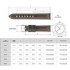 Berfine 24mm Quick Release Retro Leather Watch Band,Vintage Oil-tanned Pull-up