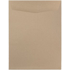 JAM PAPER 9 x 12 Open End Catalog Premium Envelopes - Brown Kraft Paper Bag - 50/Pack
