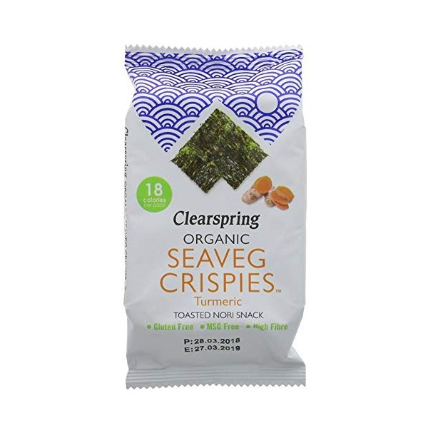 Clearspring | Seaveg Crispies - Turmeric | 1 x 4g