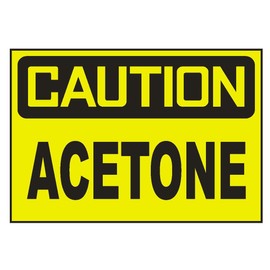 Generic Caution Acetone Sticker Decal D686