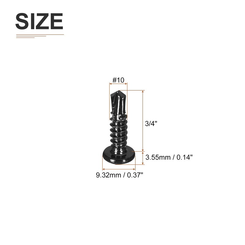 DTGN #10x3/4" Pan Head Self Drilling Screws - 100Pack -