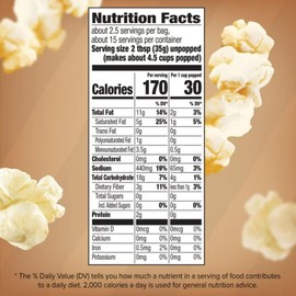 Popcorn Microwave Bundle - Orville Redenbacher's Microwave Popcorn Naturals 1 Pack (12 Bags) Bundled With Reusable Snack Pouch And Kitchen Hack Card By AMCIENT