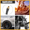 Partuto 100cm Car Tire Inflator Extension Hose Adapter Black Copper