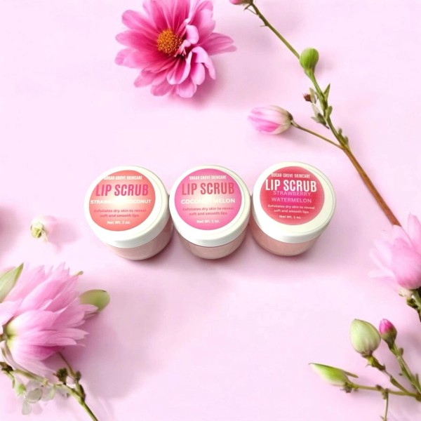 Lip Scrubs Set Of 3: Coconut Melon, Strawberry Coconut, &